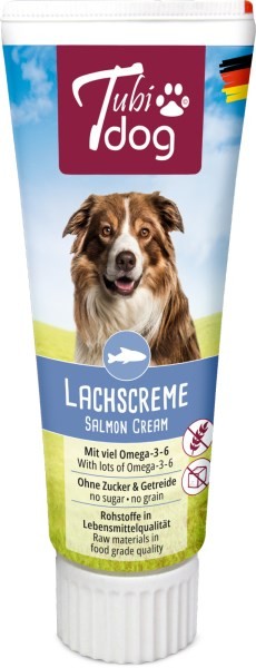 Tubidog Delikatess Lachscreme für Hunde 75g