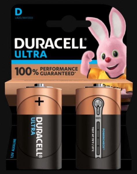 Alkaline Batterie Ultra D / LR20 / MX1300 1,5V 2Stk