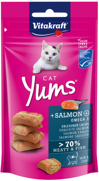 Katzensnack Cat Yums mit Lachs MSC 40g