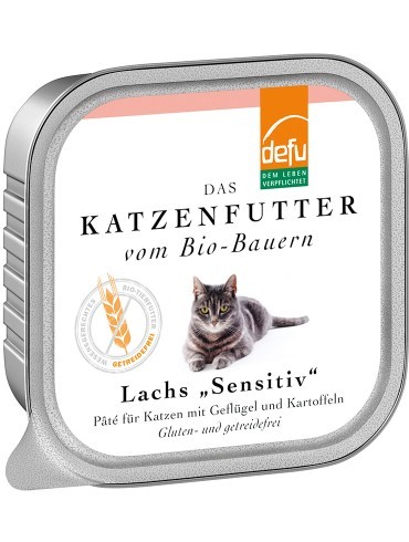 Nassfutter für Katzen Bio Lachs Sensitiv 100g