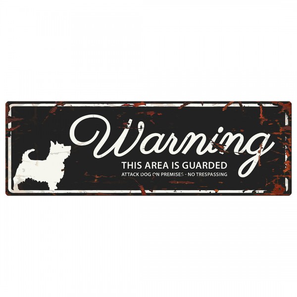 Warnschild Terrier 40x14cm schwarz