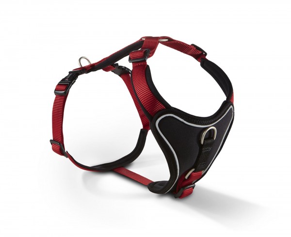 Hundegeschirr Professional Comfort rot-schwarz Gr.2 A 45-50cmx25mm