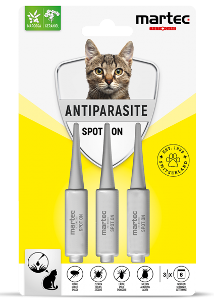 Spot on Antiparasite für Katzen 3x1ml
