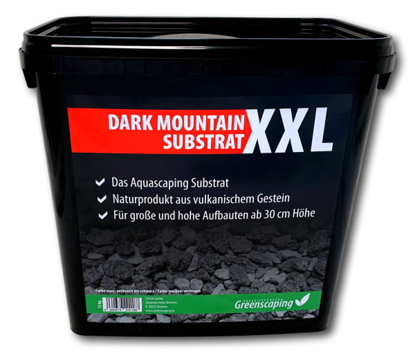Dark Mountain Substrat XXL 12 kg Aquascaping Substrat für Aufbauten bis 30 cm Höhe