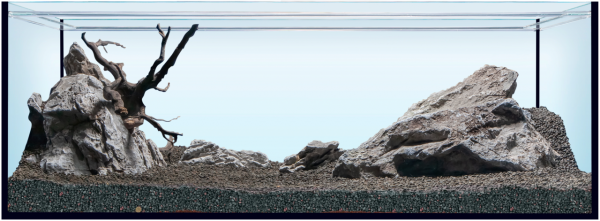 Hardscape Shrimp XXL Set mit Steine, Wurzeln und Bodengrund für eine Felsenlandschaft