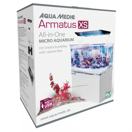 All-in-One Micro Aquarium mit Unterschrankfilter Armatus XS 8l 265x170x150mm