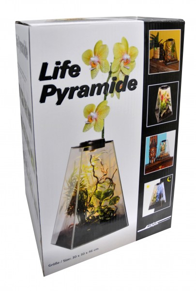 Life Pyramid 45 mit Life Light Halogen 30x30x45cm
