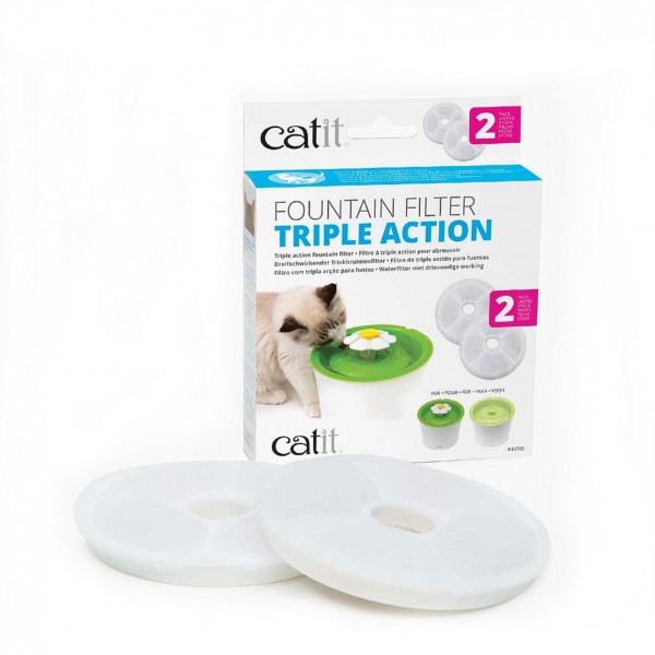 Catit 2.0 Triple Action Filter 2er Pack Ersatzfilter zu Flower Fountain