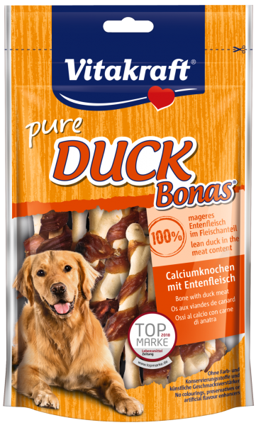 Hundesnack Duck Bonas Calciumknochen mit Entenfleisch 80g