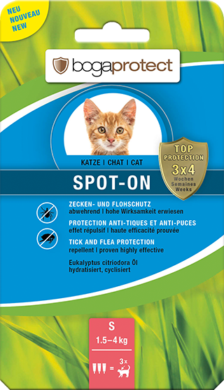 Spot-On Anti-Parasit Katze für 1.5-4kg S 3x0.7ml