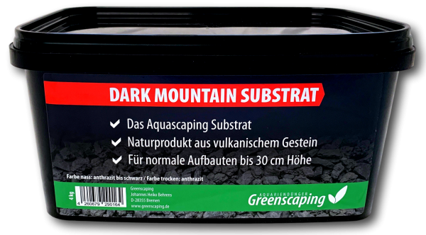 Dark Mountain Substrat 4 kg Aquascaping Substrat für Aufbauten bis 30 cm Höhe
