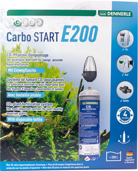 CO2 Pflanzen-Dünge-Set EINWEG Carbo START E200 bis 200L