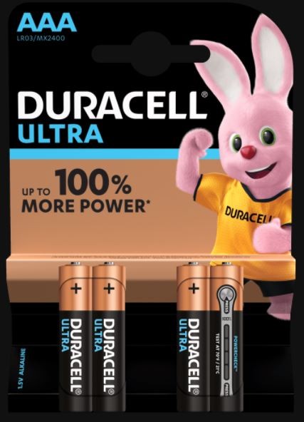 Alkaline Batterie Ultra Power AAA / LR03 / MX2400 1,5V 4Stk
