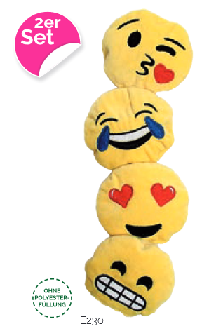 Baldrian-Katzenspielkissen 2er Ser Emojis