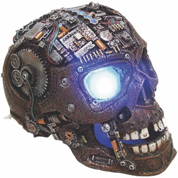 Cyborg Schädel mit diversen LED Effekten