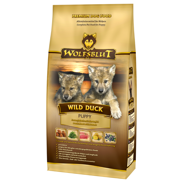 Hundefutter Getreidefrei Puppy Wild Duck mit Entenfleisch und Kartoffel 500 g