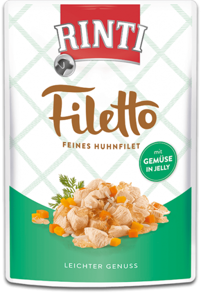 Nassfutter Rinti filetto Huhn & Gemüse 100g in Jelly