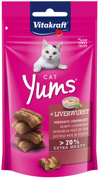 Katzensnack Cat Yums mit Leberwurst 40g