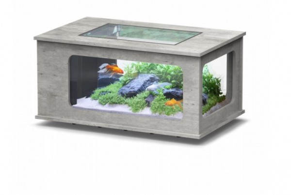 Salontisch Aquarium Aquatable Set beton 100x63x51,5cm 177L