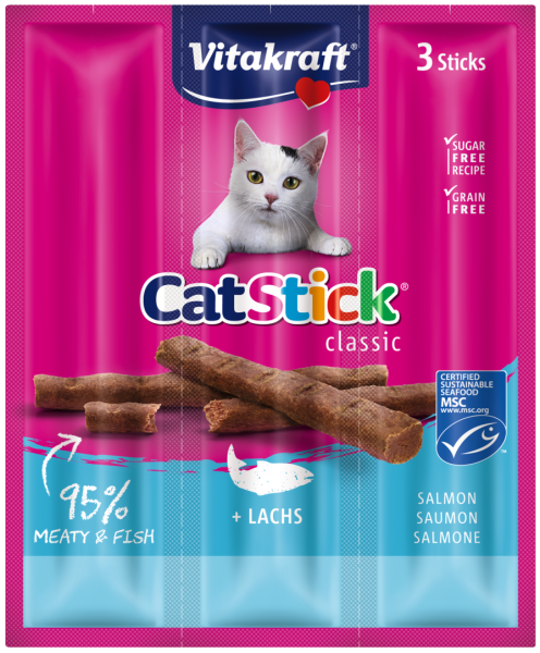 Katzensnack Cat-Stick classic mit Lachs MSC 6Stk
