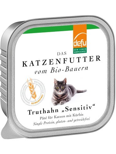 Nassfutter für Katzen Sensitiv mit Bio Truthahn 100g