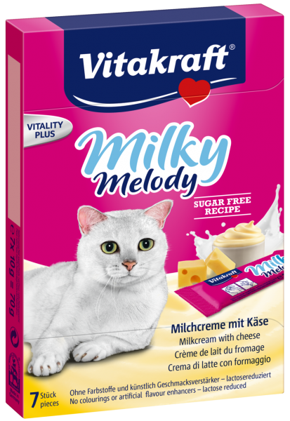 Katzensnack Milky Melody mit Käse 7Stk