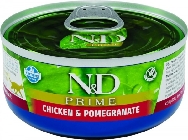 Nassfutter Prime Adult N&D mit Huhn und Granatapfel 70g
