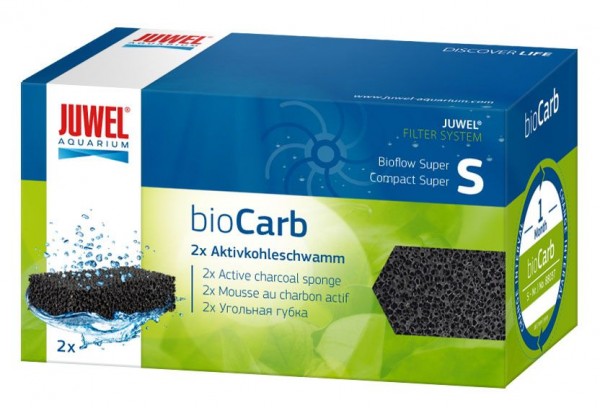 bioCarb (S) zu Bioflow Super 2x Aktivkohleschwamm