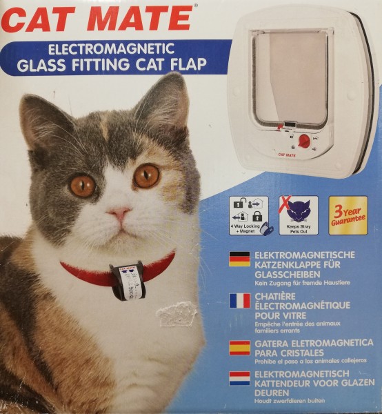 Liquidation Katzenklappe mit Magnet für Glasscheiben