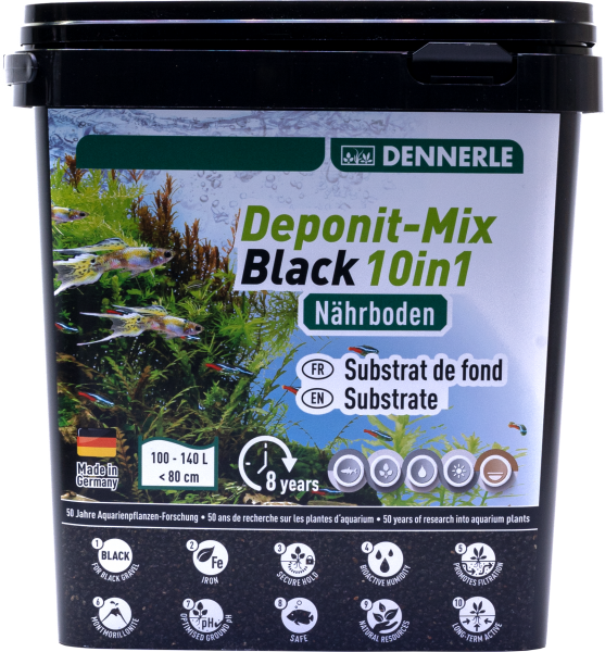 Dennerle Deponit-Mix Black 10in1 4,8kg für 100 bis 140L