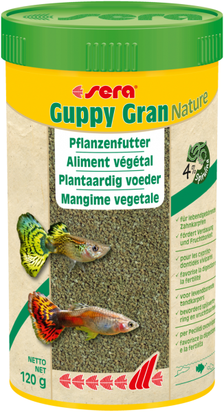 Pflanzenfutter Guppy Gran Nature 250ml