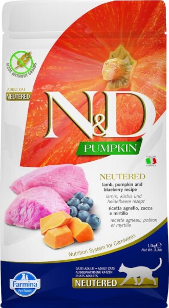 Feline N&D Pumpkin Neutered Adult Lamm & Heidelbeeren 1,5kg