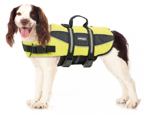 Sicherheits Schwimmweste für Hunde S1 M gelb 53-74cm / 12-22kg