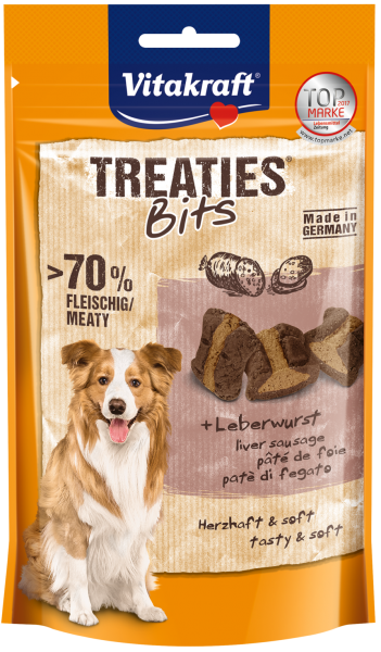 Hundesnack Treaties Bits Leberwurst 120g
