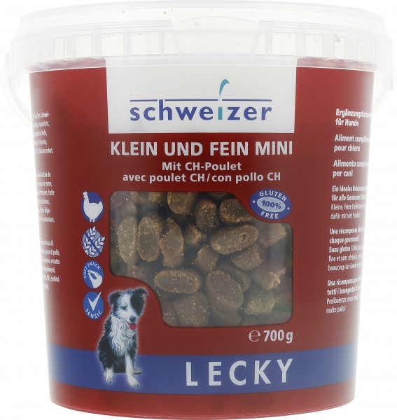 Lecky Hundesnack Klein und Fein Mini CH-Geflügel Softhappchen 700g