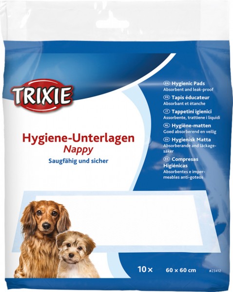 Hygiene-Unterlage Nappy 60x60cm 10Stk. passt zu Puppy Loo