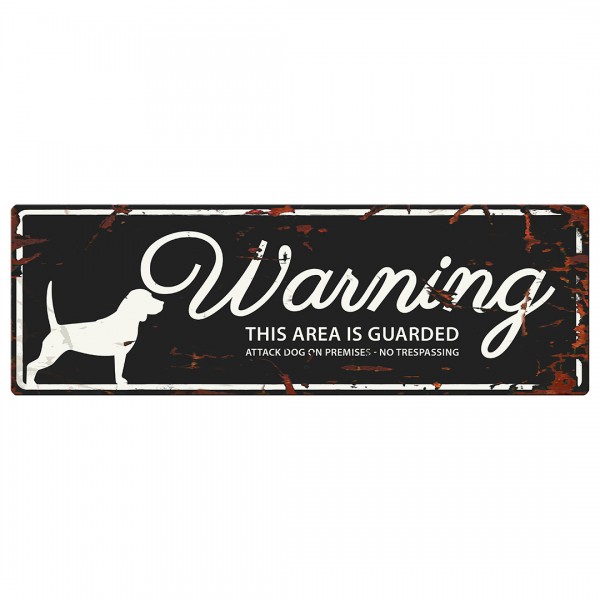 Warnschild Beagle 40x14cm schwarz