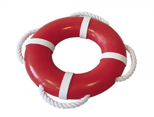 Schwimmender TPR Rettungsring mit Seil Ø15cm